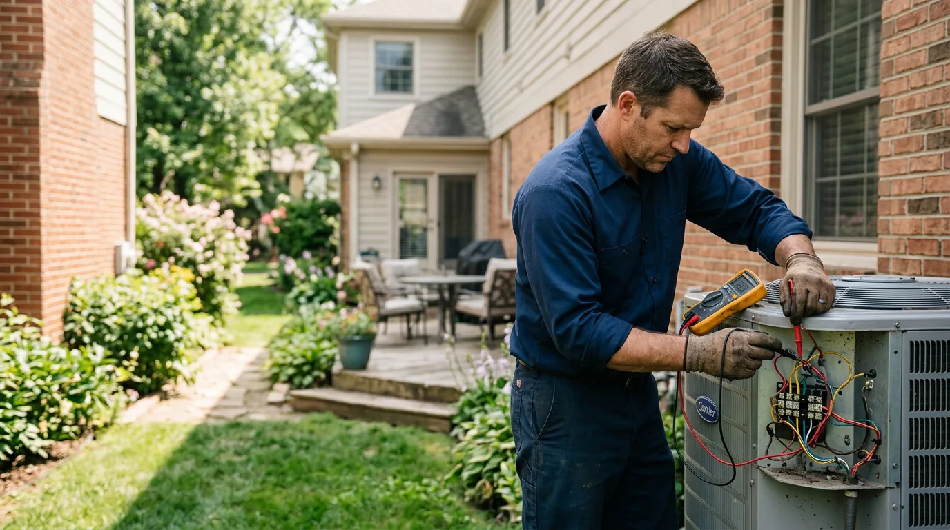 HVAC technician working near San Juan, TX